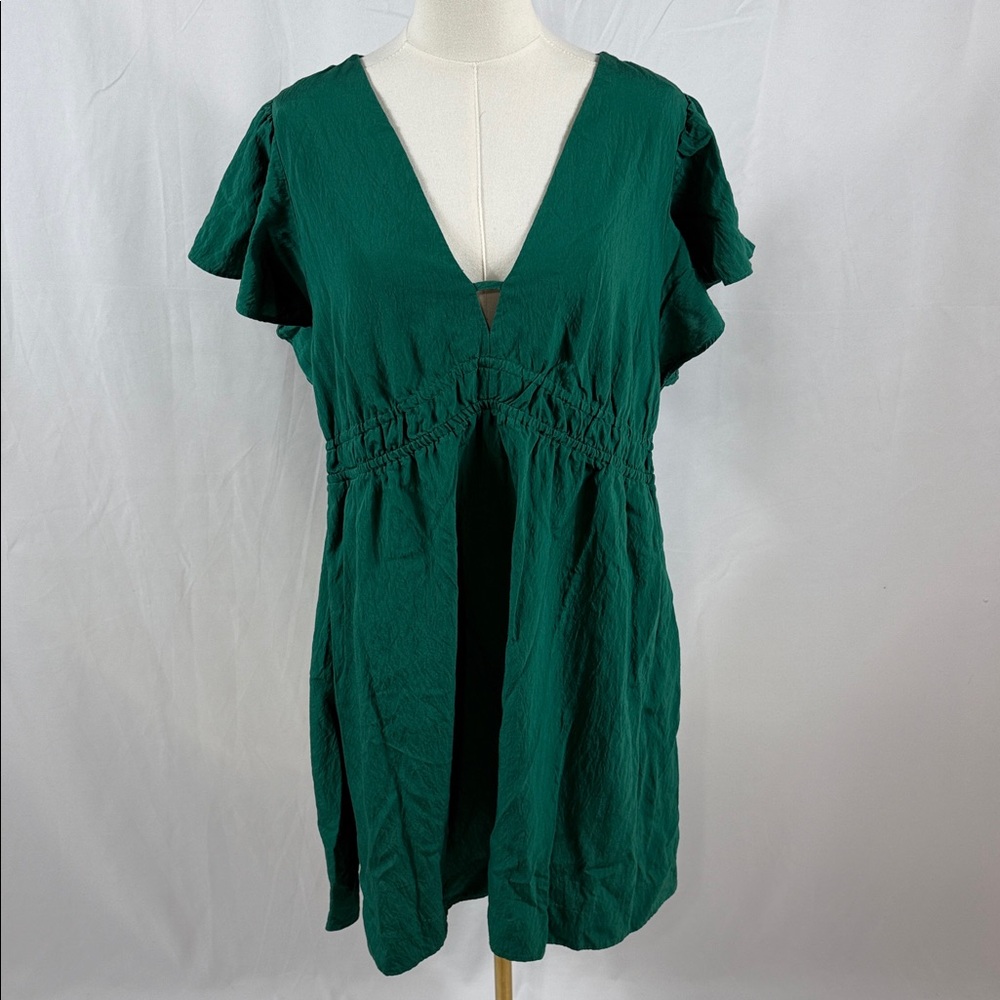 A New Day Emerald V-Neck Dress